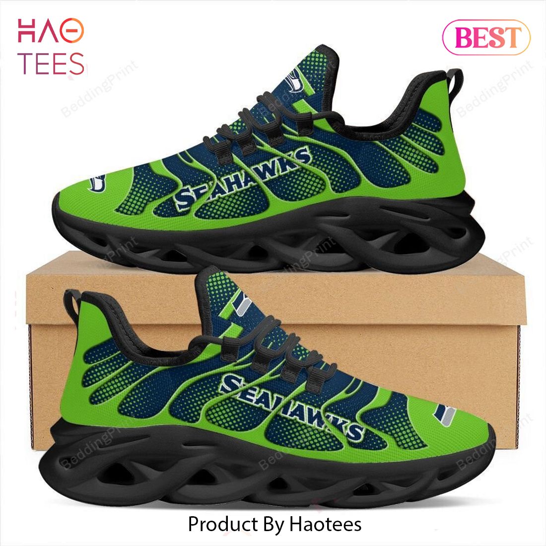 Seattle Seahawks NFL Hot Trend Blue Mix Green Max Soul Shoes