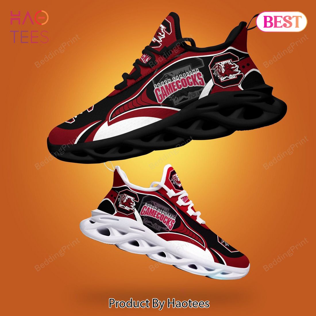 South Carolina Gamecocks NCAA Trending Black Red Color Max Soul Shoes