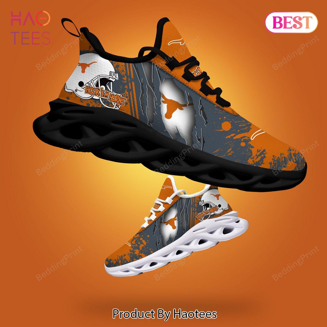 Texas Longhorns NCAA Grey Gold Color Max Soul Shoes Texas Longhorns NCAA Grey Gold Color Max Soul Shoes
