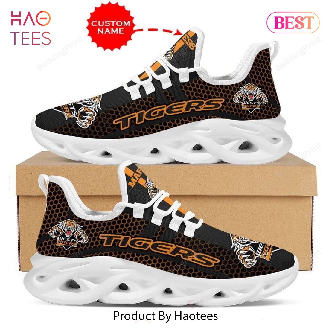 Wests Tigers NRL Black Mix Gold Max Soul Shoes