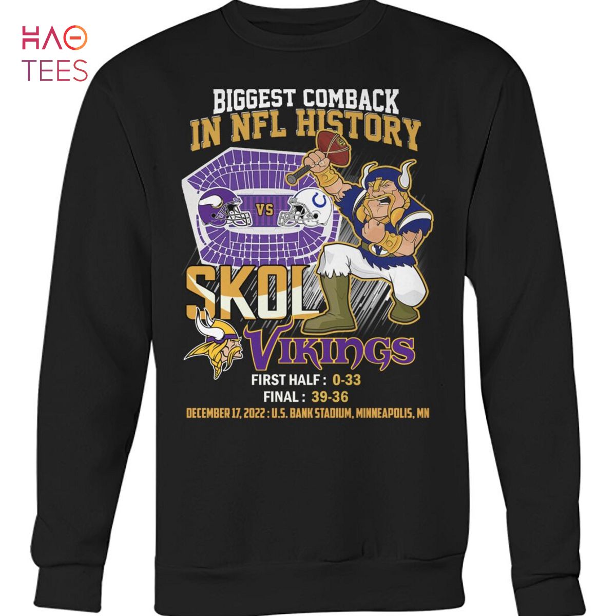 Biggest Comback In NFL History Skol Vikings T Shirt Unisex T Shirt Biggest Comback In NFL History Skol Vikings T Shirt Unisex T Shirt