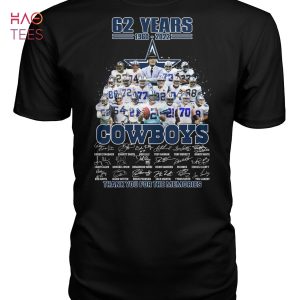 62 Years 1960 2022 Cowboys Thank You For The Memories T Shirt Unisex T Shirt