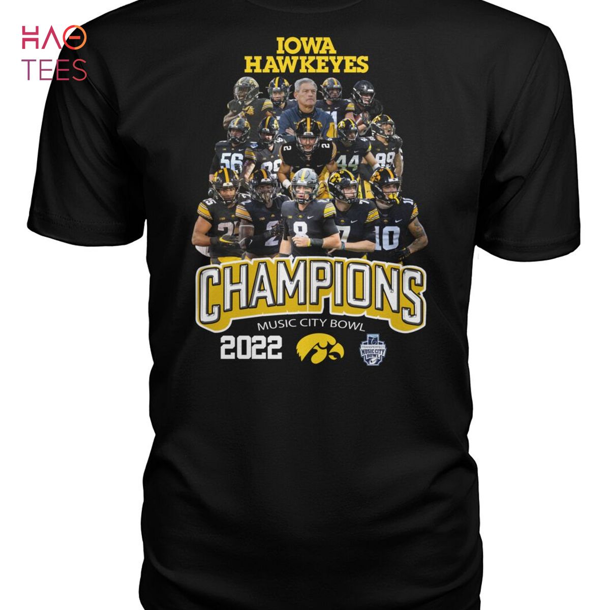 Iowa Hawkeyes Champions Music City Bowl 2022 T Shirt Unisex T Shirt Iowa Hawkeyes Champions Music City Bowl 2022 T Shirt Unisex T Shirt