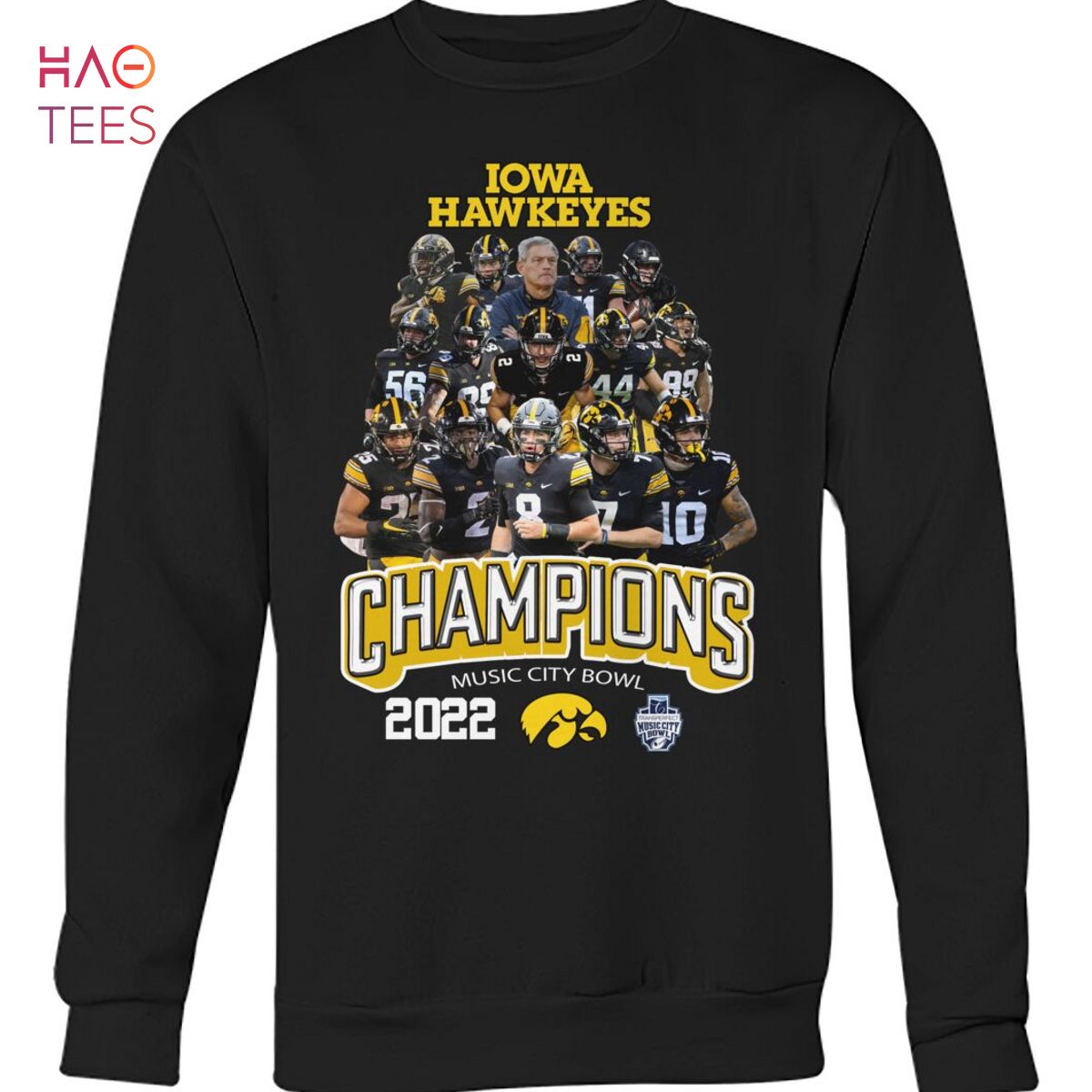 Iowa Hawkeyes Champions Music City Bowl 2022 T Shirt Unisex T Shirt Iowa Hawkeyes Champions Music City Bowl 2022 T Shirt Unisex T Shirt