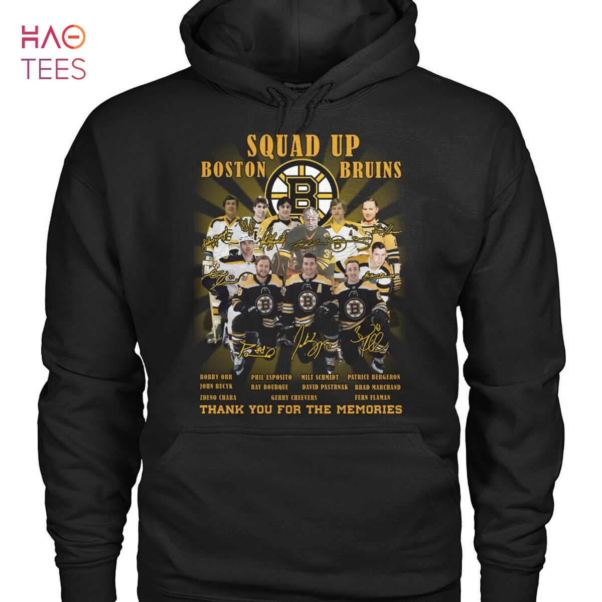 Squad Up Boston Bruins 2023 Thank You For The Memories Signatures Shirt,  hoodie, sweater and long sleeve