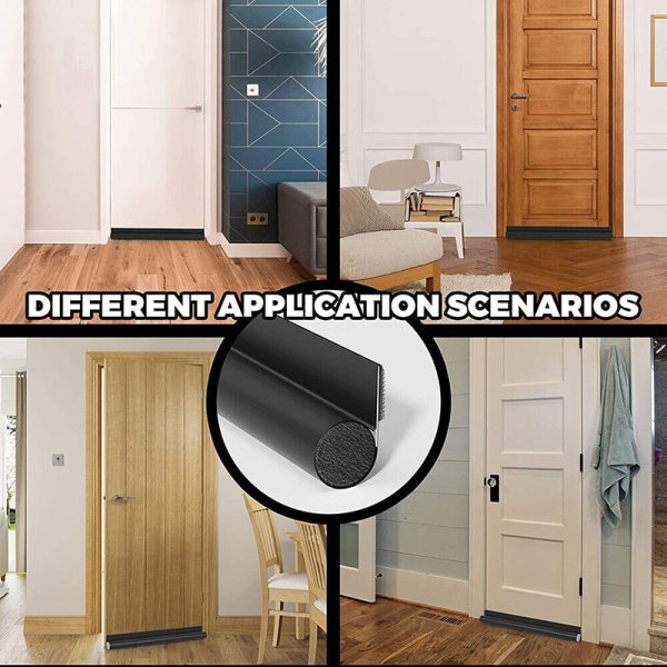 Adjustable Door Bottom Seal Strip Weatherstrip Under Door Draft Stopper Anti-Cold One Side Gap Blocker Foam Weather Strip