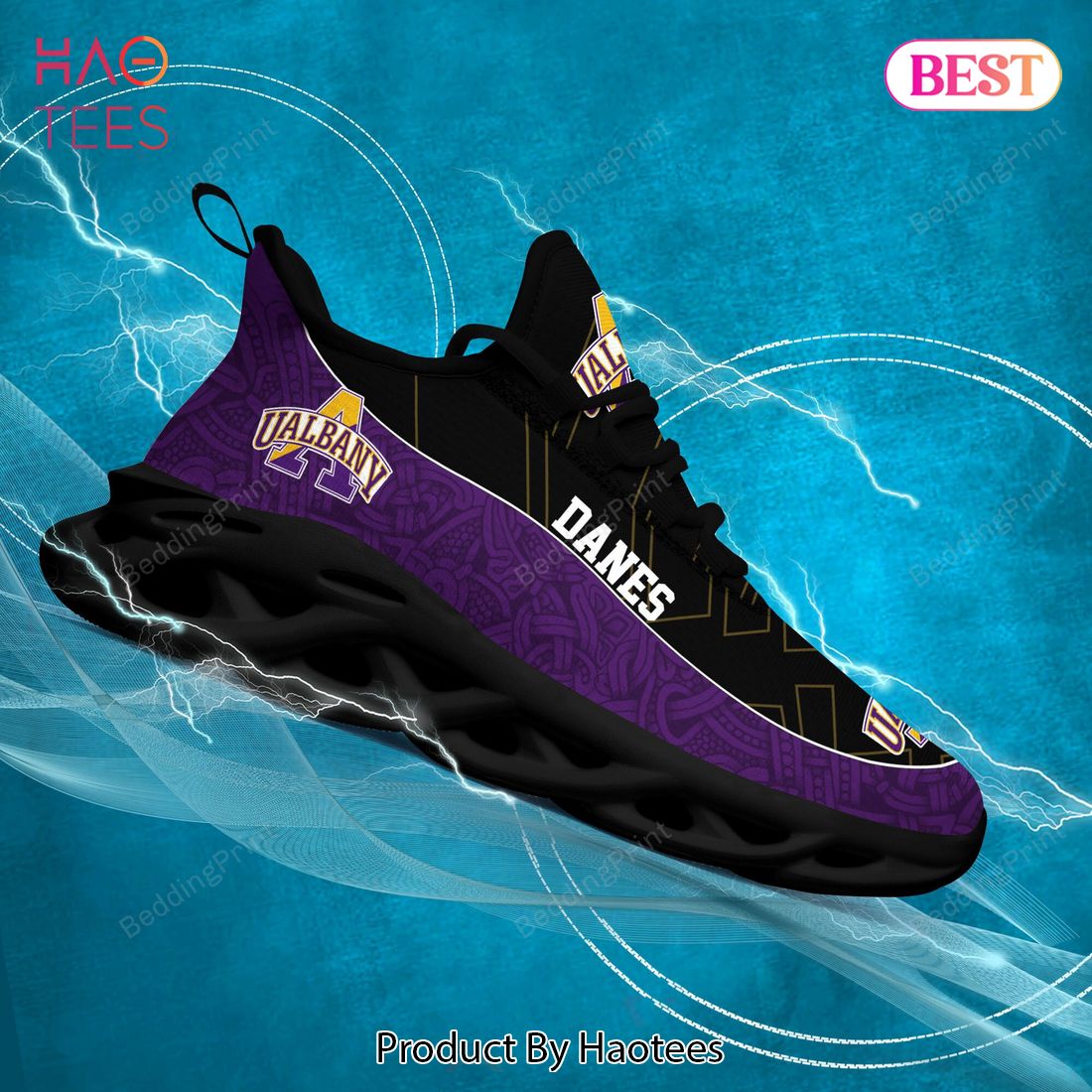 Albany Great Danes NCAA Black Mix Violet Max Soul Shoes Albany Great Danes NCAA Black Mix Violet Max Soul Shoes