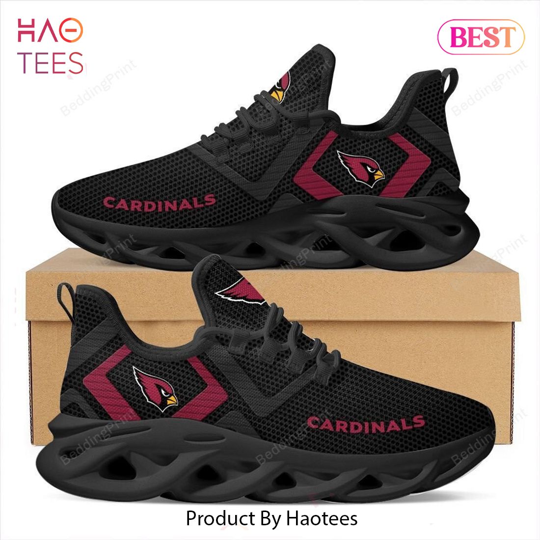 Arizona Cardinals NFL Red Black Color Max Soul Shoes