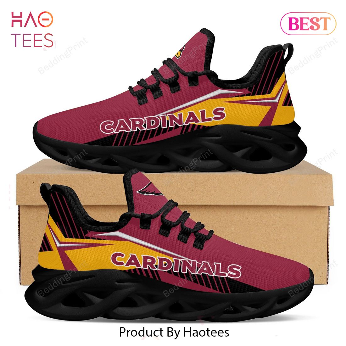 Arizona Cardinals NFL Red Mix Gold Color Max Soul Shoes Arizona Cardinals NFL Red Mix Gold Color Max Soul Shoes