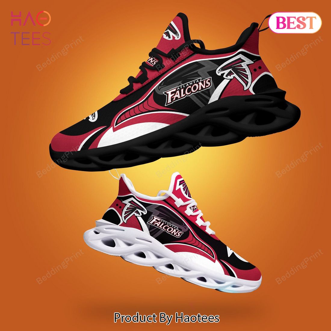 Atlanta Falcons NFL Hot Trend Black Red Max Soul Shoes Atlanta Falcons NFL Hot Trend Black Red Max Soul Shoes