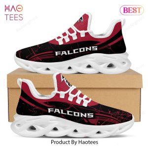 Atlanta Falcons Splash Colors Design Trending Black Red Max Soul Shoes