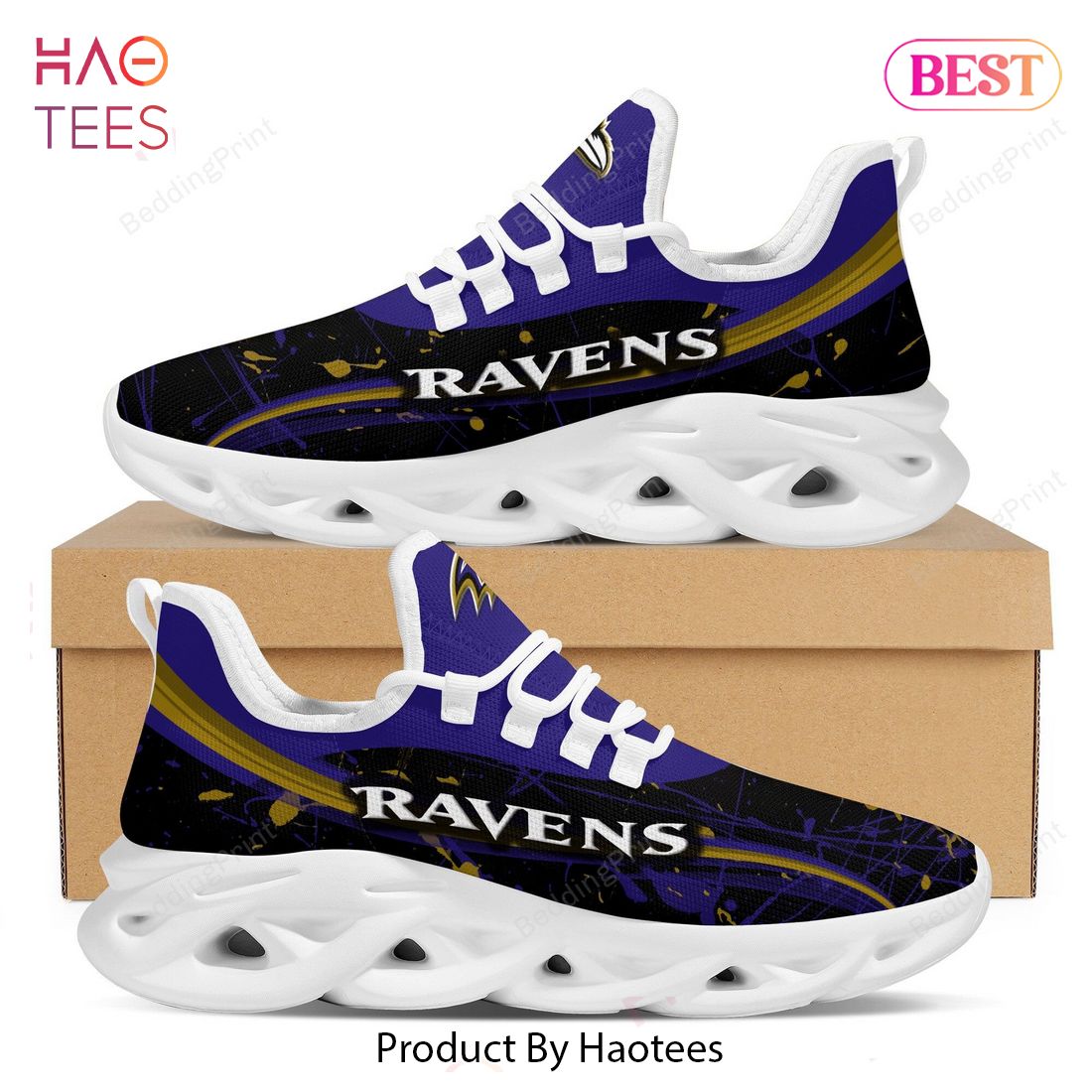 Baltimore Ravens Splash Colors Design Trending Black Mix Violet Max Soul Shoes Baltimore Ravens Splash Colors Design Trending Black Mix Violet Max Soul Shoes