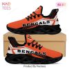 Cincinnati Bengals NFL Personalized White Mix Orange Max Soul Shoes Cincinnati Bengals NFL Personalized White Mix Orange Max Soul Shoes