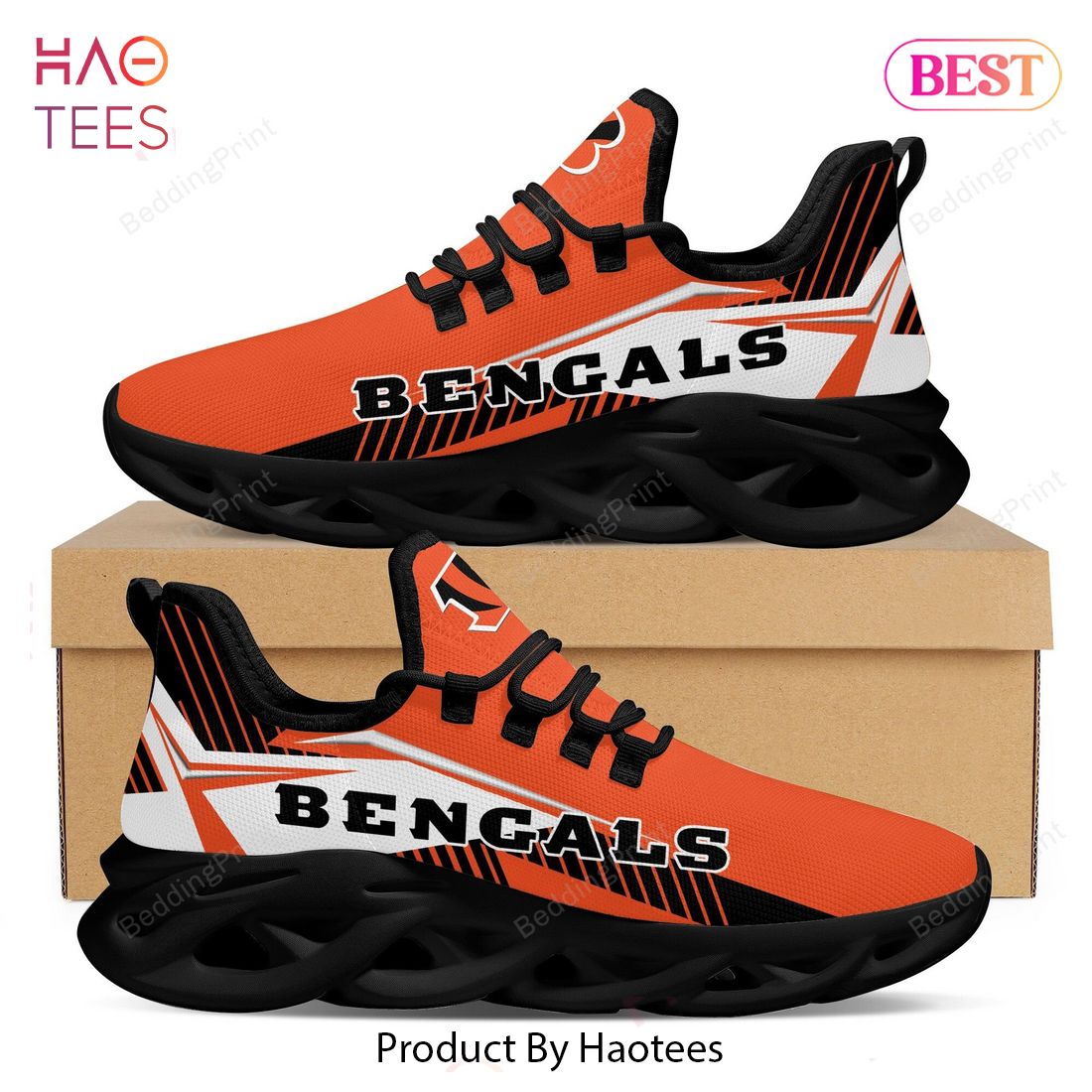 Cincinnati Bengals NFL Orange Mix Black Max Soul Shoes Cincinnati Bengals NFL Orange Mix Black Max Soul Shoes