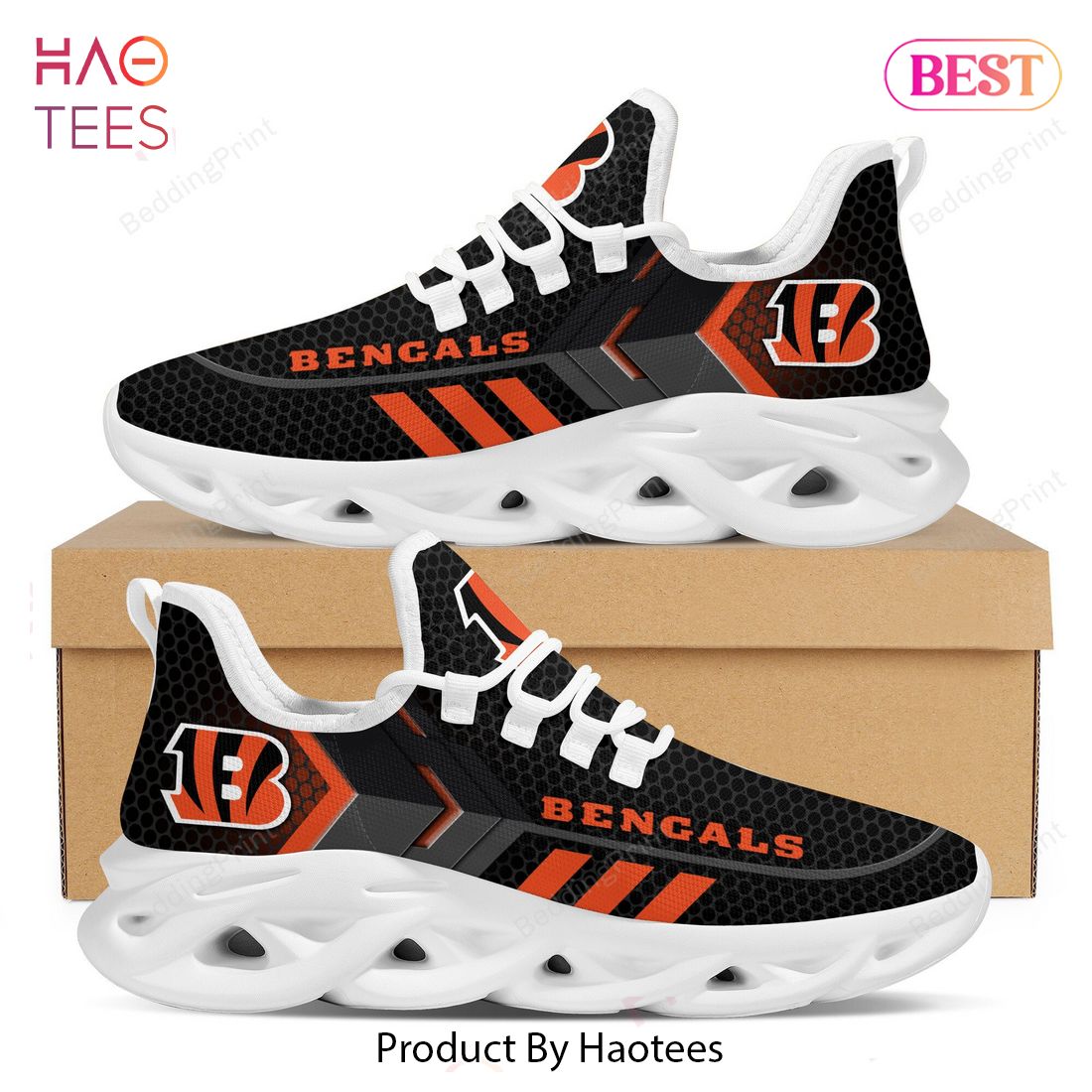 Cincinnati Bengals NFL Trending Black Mix Orange Max Soul Shoes
