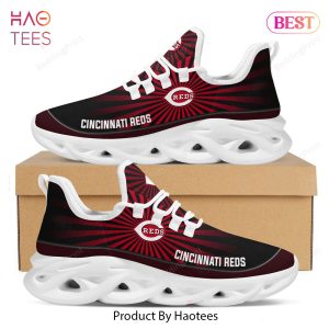 Cincinnati Reds MLB Light Flashes Design Trending Black Red Max Soul Shoes