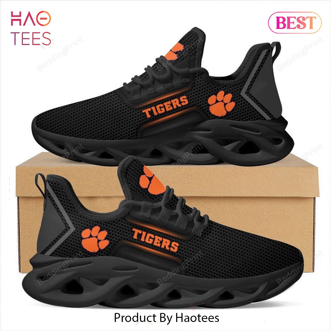 Clemson Tigers NCAA Hot Black Orange Max Soul Shoes Clemson Tigers NCAA Hot Black Orange Max Soul Shoes
