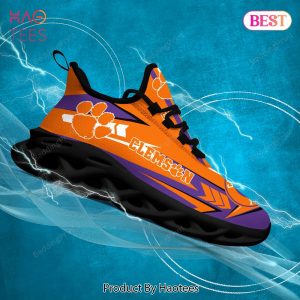 Clemson Tigers NCAA Hot Orange Mix Violet Max Soul Shoes