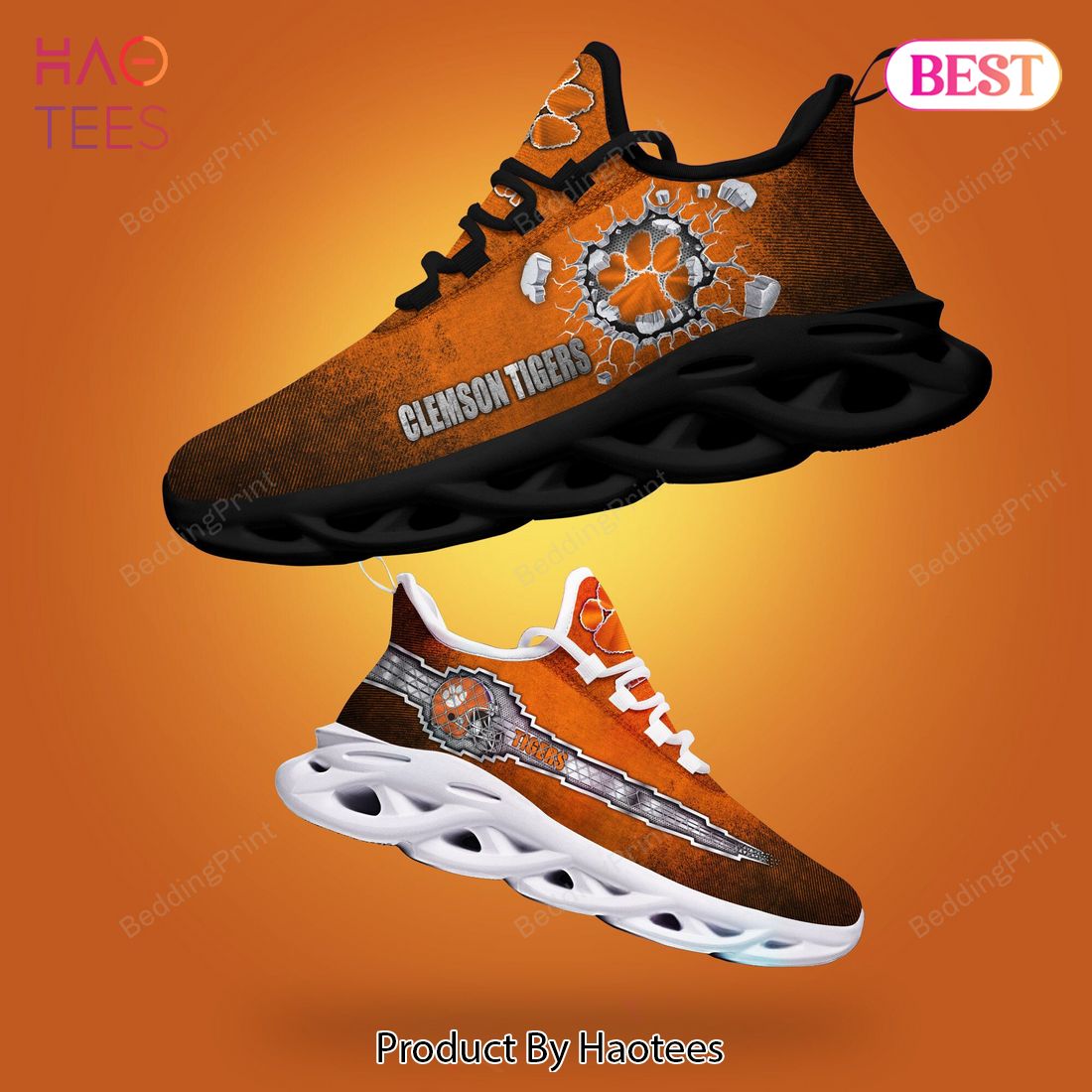 Clemson Tigers NCAA Orange Black Max Soul Shoes Clemson Tigers NCAA Orange Black Max Soul Shoes