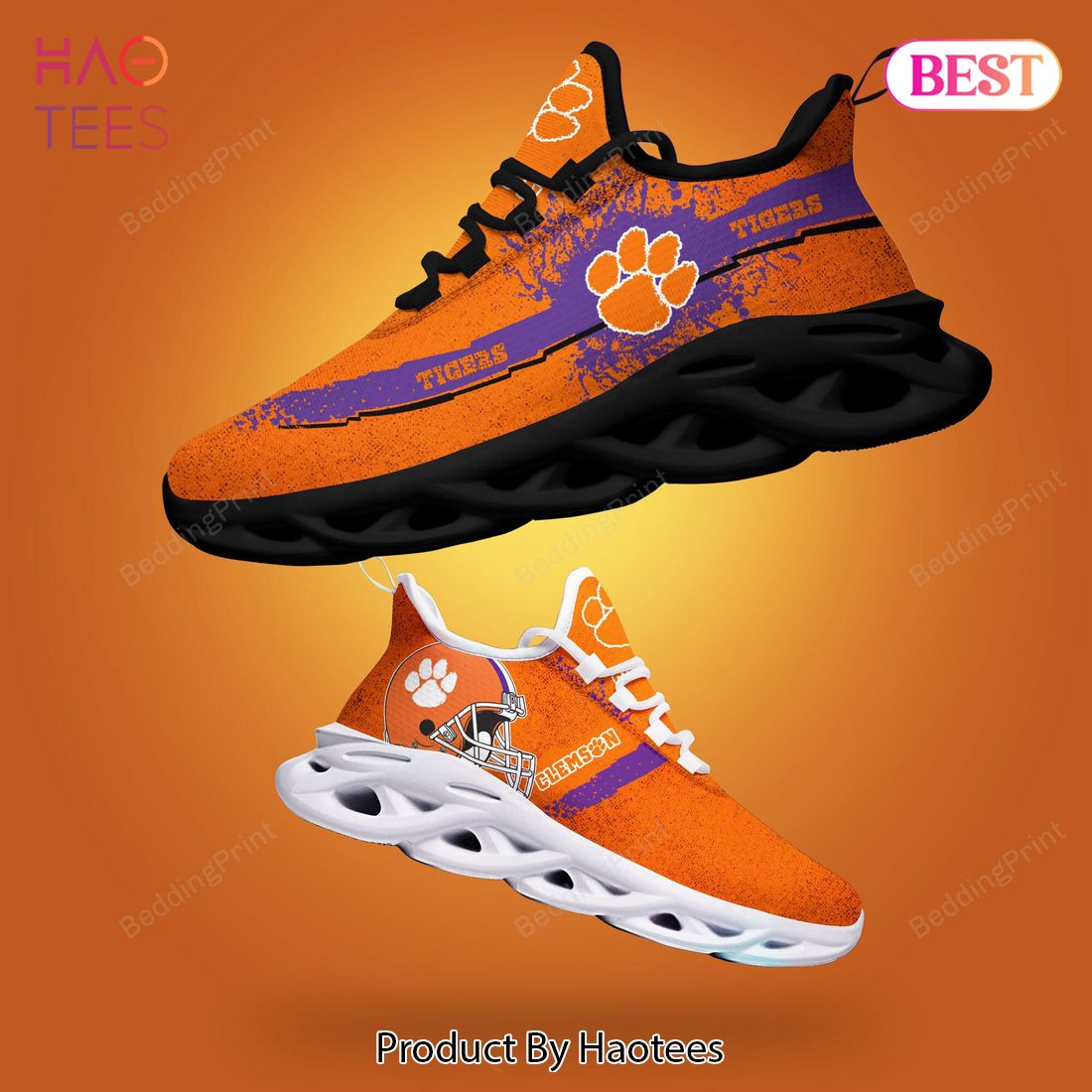 Clemson Tigers NCAA Violet Mix Orange Max Soul Shoes Clemson Tigers NCAA Violet Mix Orange Max Soul Shoes
