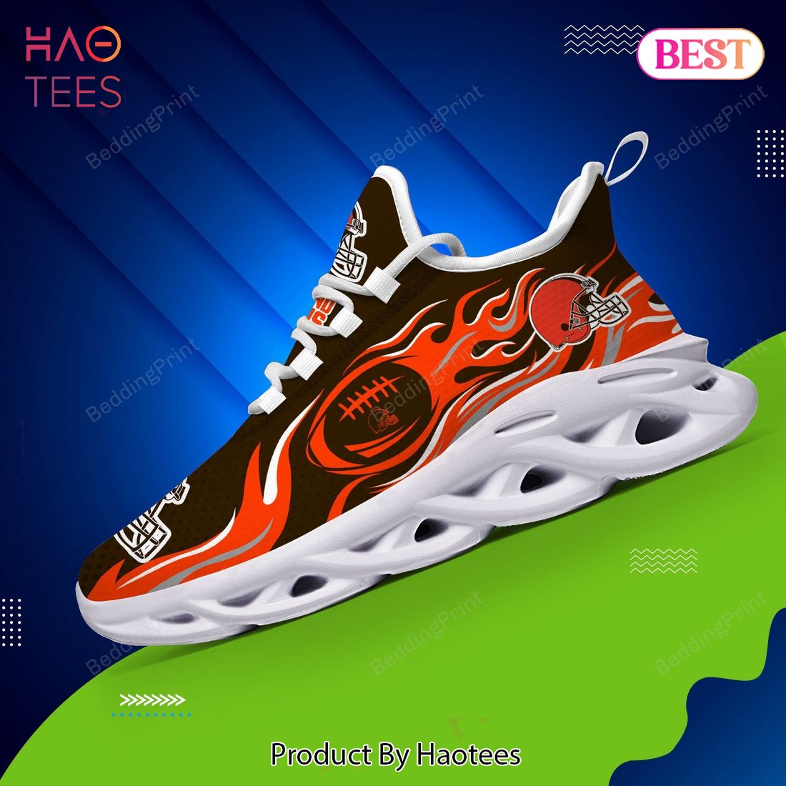 Cleveland Browns NFL Orange Brown Max Soul Shoes Cleveland Browns NFL Orange Brown Max Soul Shoes