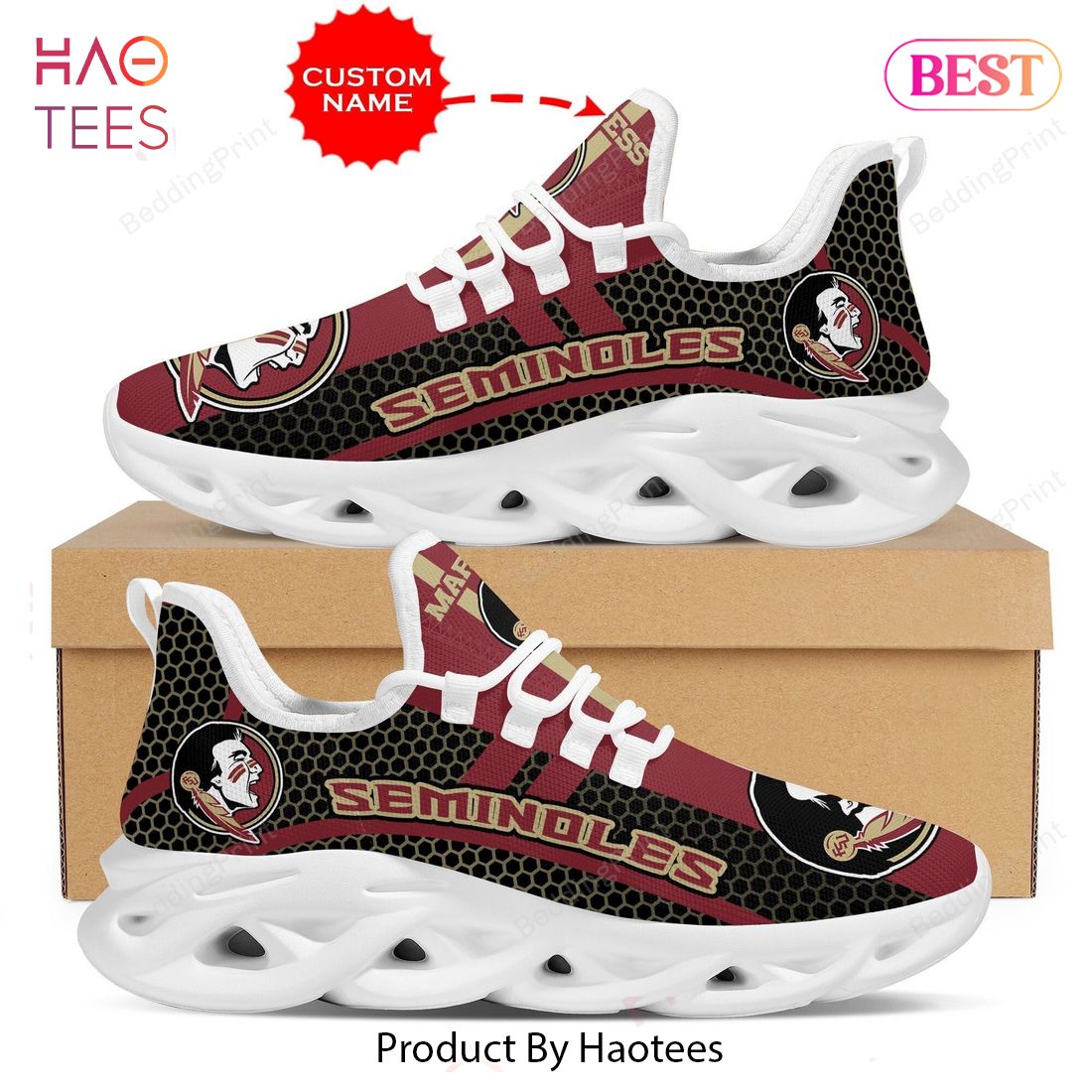 Florida State Seminoles NCAA Personalized Black Mix Red Max Soul Shoes Florida State Seminoles NCAA Personalized Black Mix Red Max Soul Shoes