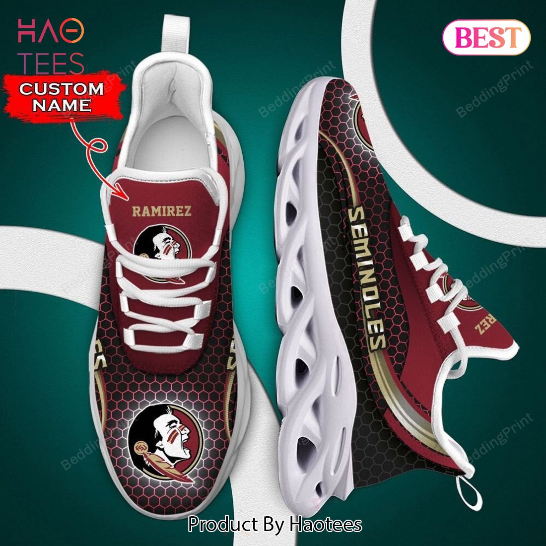 Florida State Seminoles NCAA Personalized Red Color Max Soul Shoes Florida State Seminoles NCAA Personalized Red Color Max Soul Shoes