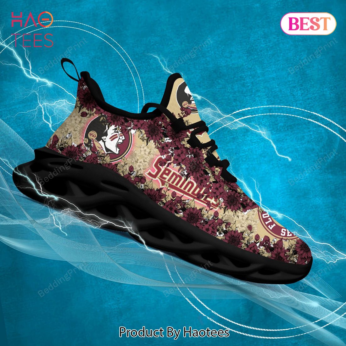 Florida State Seminoles NCAA Red Flower Max Soul Shoes Florida State Seminoles NCAA Red Flower Max Soul Shoes
