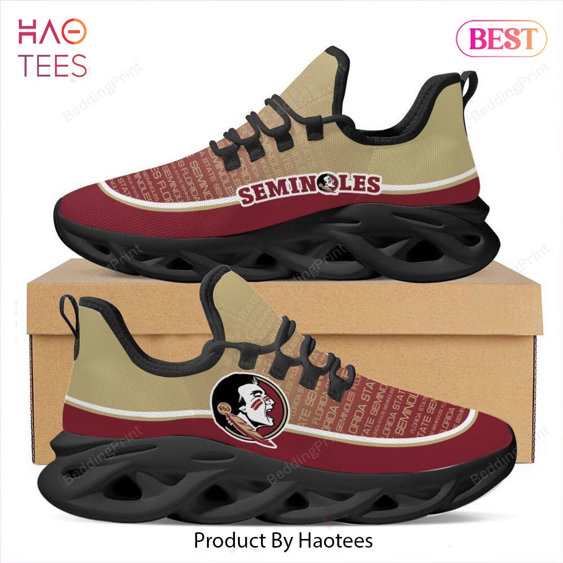 Florida State Seminoles NCAA Red Mix Gold Max Soul Shoes Florida State Seminoles NCAA Red Mix Gold Max Soul Shoes