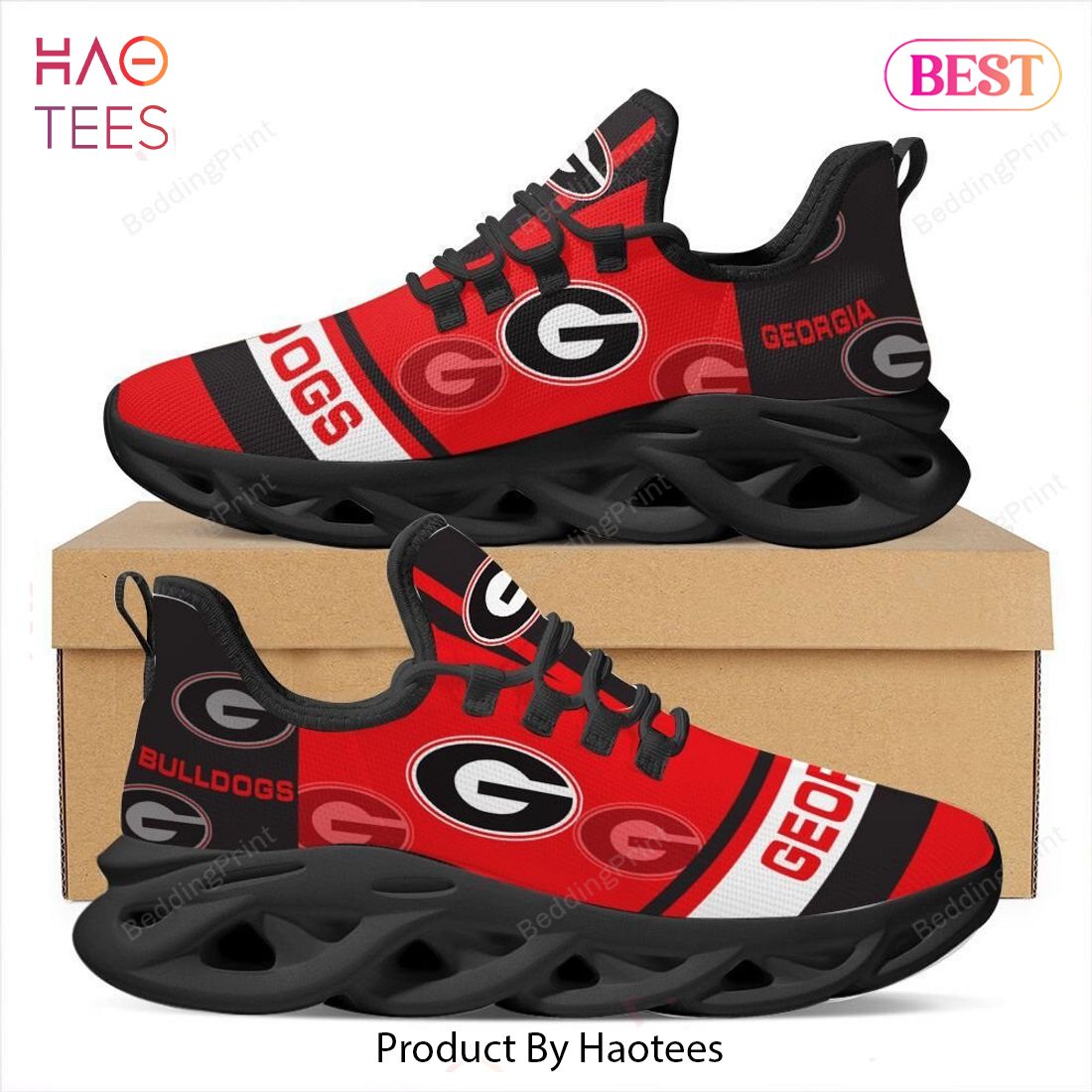Georgia Bulldogs NCAA Red Mix Black Max Soul Shoes Georgia Bulldogs NCAA Red Mix Black Max Soul Shoes