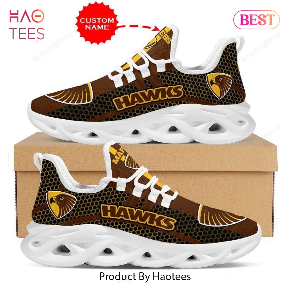 Hawthorn Hawks AFL Black Mix Brown Custom Name Max Soul Shoes Hawthorn Hawks AFL Black Mix Brown Custom Name Max Soul Shoes
