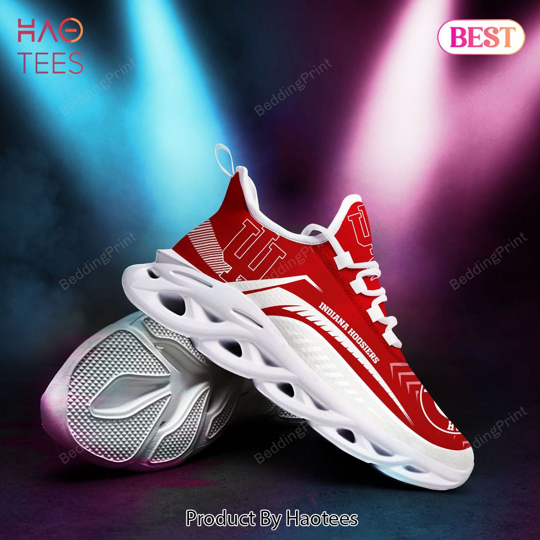 Indiana Hoosiers NCAA Hot Trend Red Mix White Max Soul Shoes