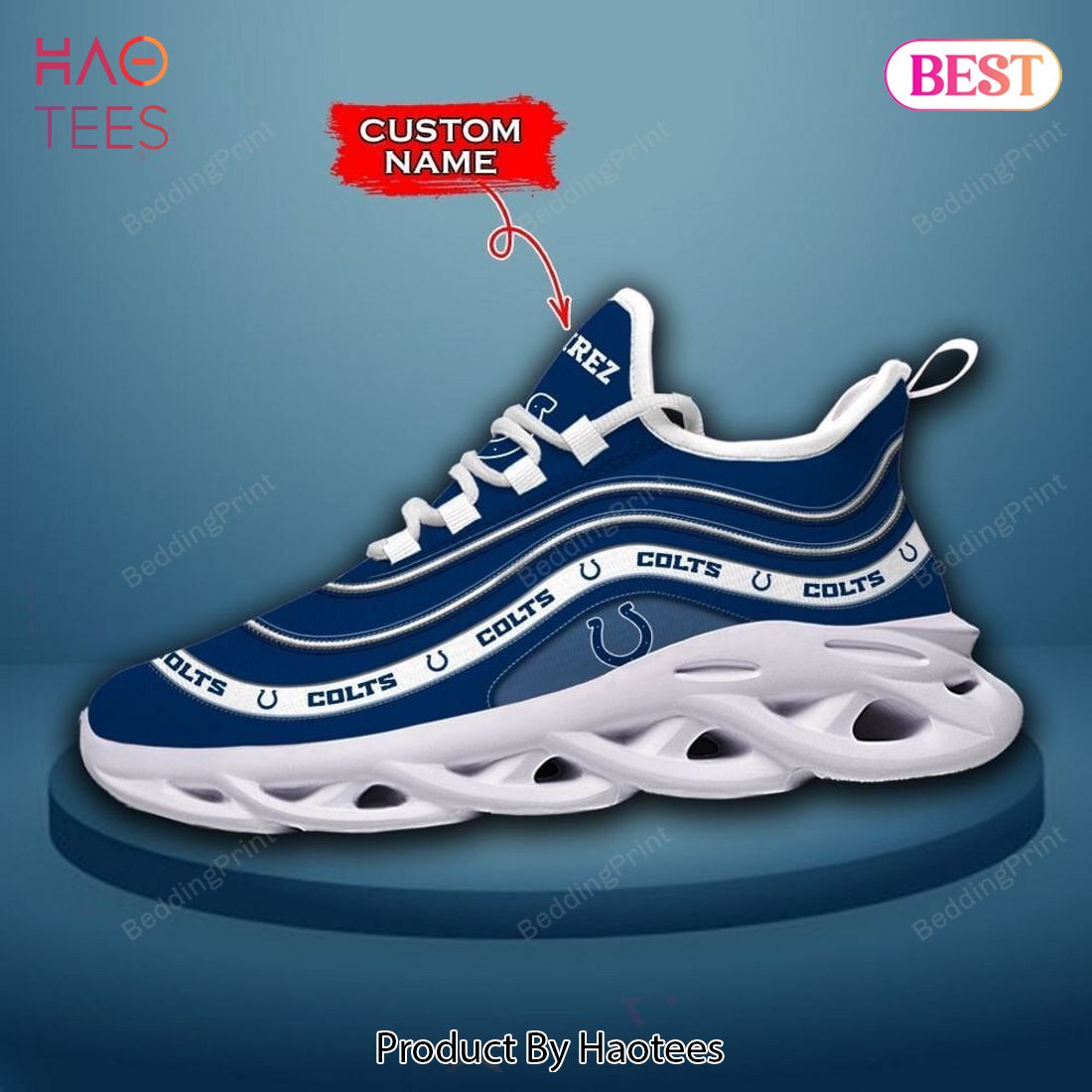 Indianapolis Colts NFL White Mix Blue Max Soul Shoes Indianapolis Colts NFL White Mix Blue Max Soul Shoes