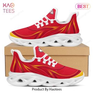 Kansas City Chiefs NFL Trending Red Gold Color Max Soul Shoes