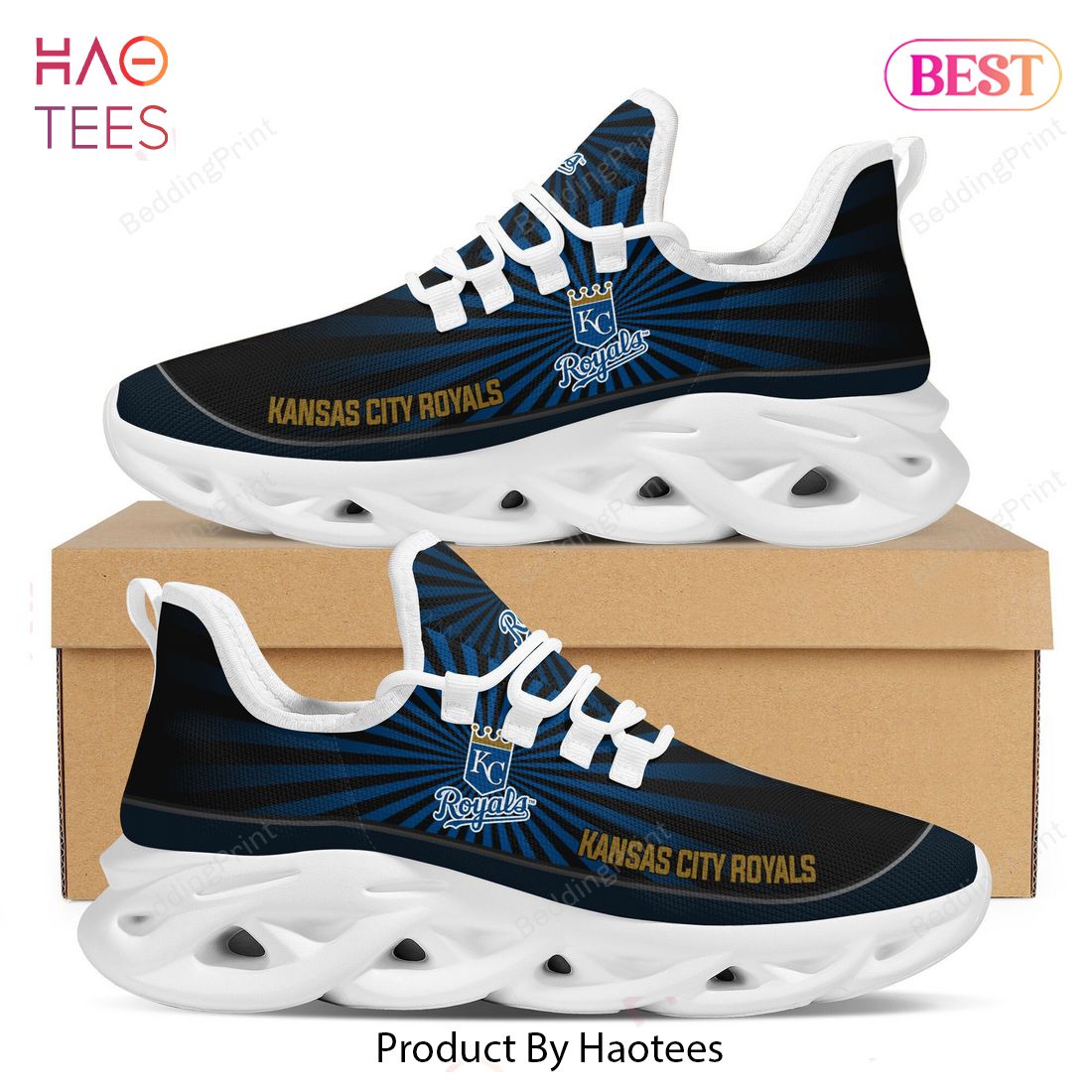 Kansas City Royals MLB Light Flashes Design Trending Black Mix Blue Max Soul Shoes Kansas City Royals MLB Light Flashes Design Trending Black Mix Blue Max Soul Shoes