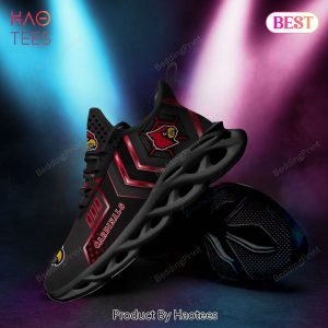 Louisville Cardinals NCAA Hot Trend Black Mix Red Max Soul Shoes