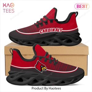 Louisville Cardinals NCAA Trending Black Mix Red Max Soul Shoes