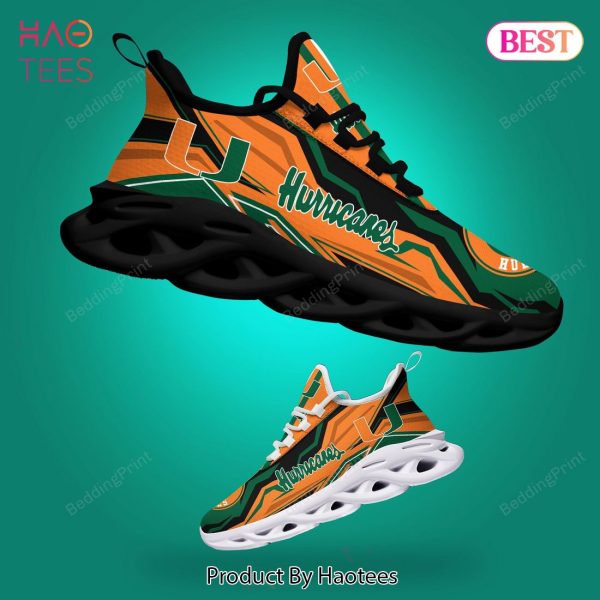 Miami Hurricanes NCAA Orange Mix Green Max Soul Shoes
