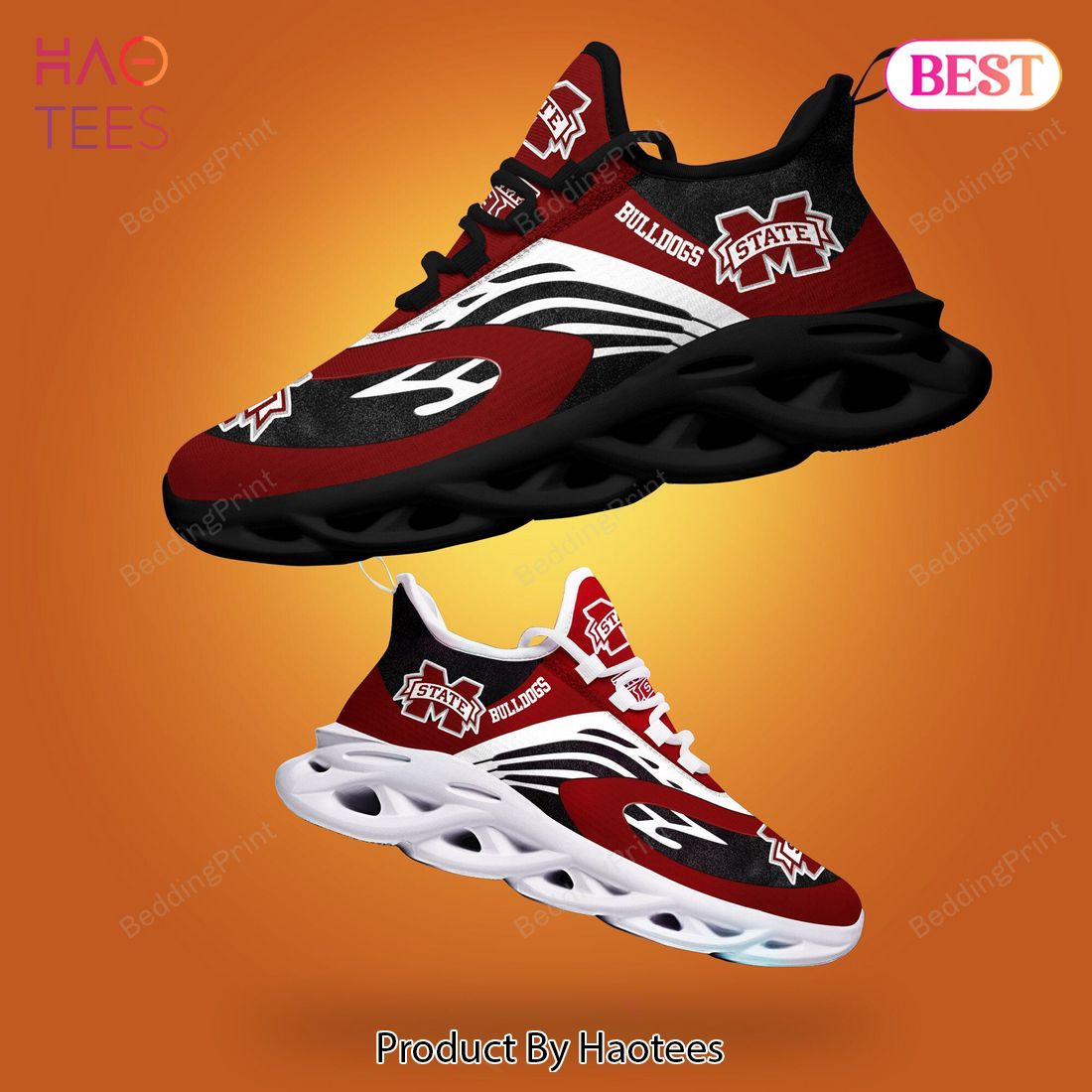 Mississippi State Bulldogs NCAA Red Black White Max Soul Shoes