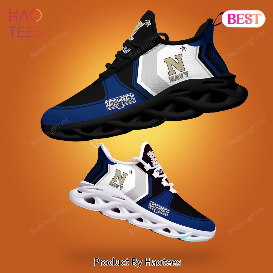 Navy Midshipmen NCAA Blue Mix White Max Soul Shoes