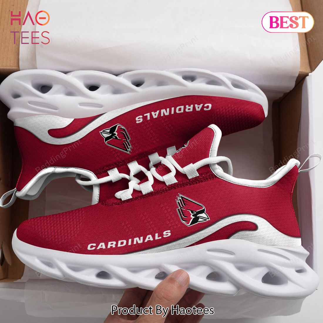 NCAA Ball State Cardinals Red Color Max Soul Shoes