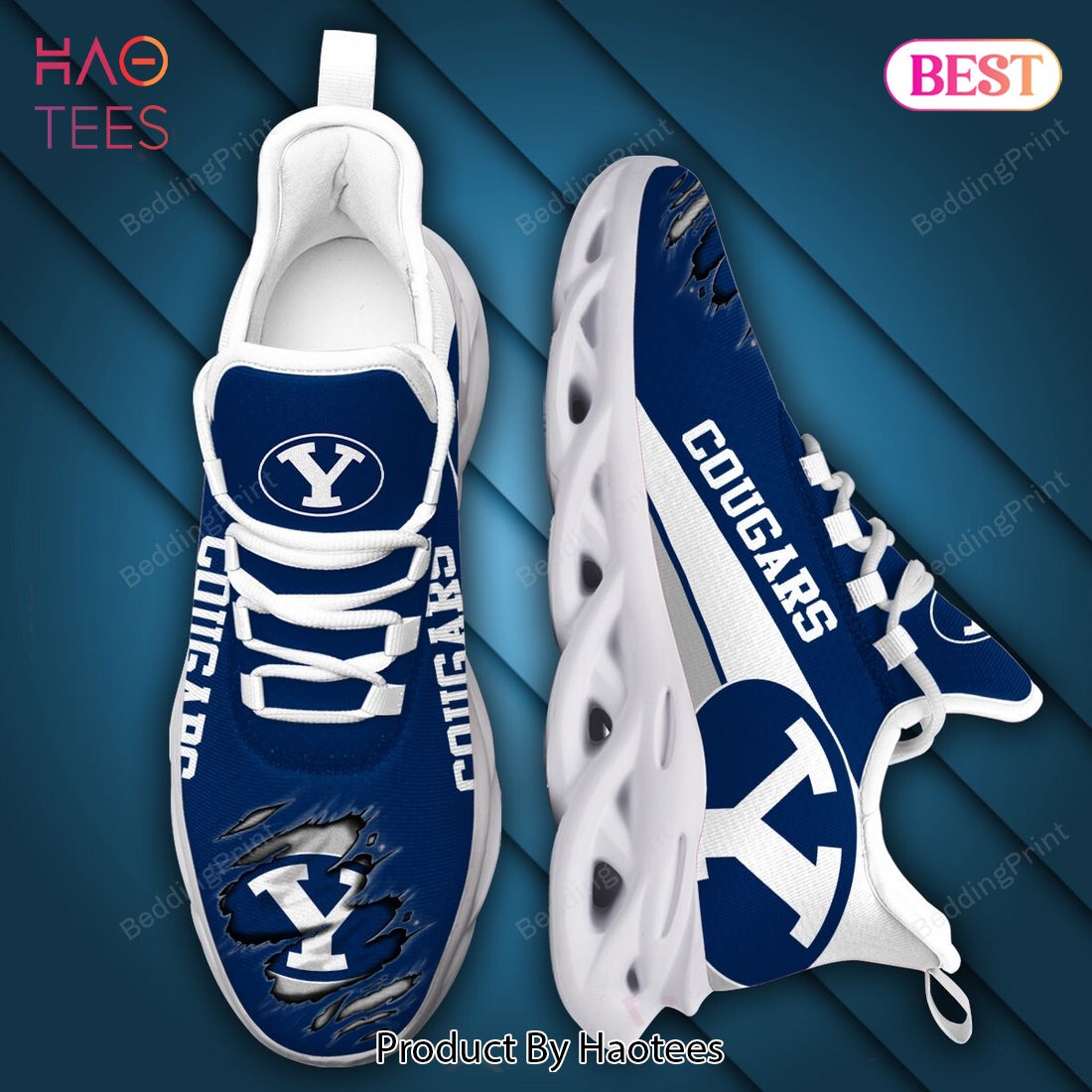 NCAA BYU Cougars Blue Color Max Soul Shoes