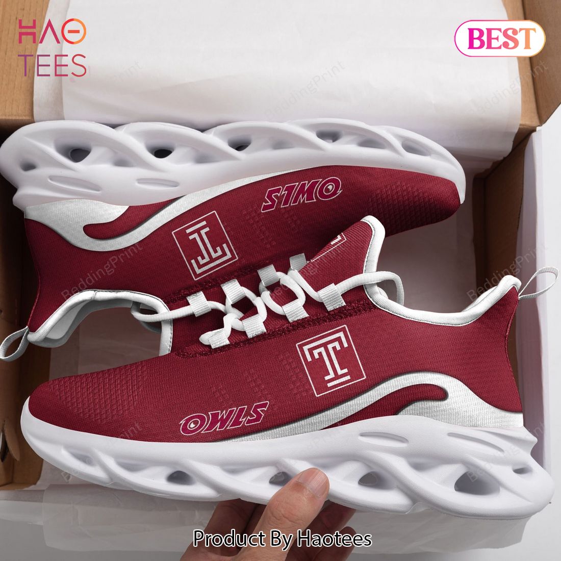 NCAA Temple Owls Red Color Max Soul Shoes