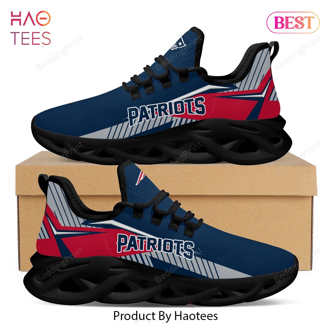 New England Patriots NFL Blue Red Grey Max Soul Shoes