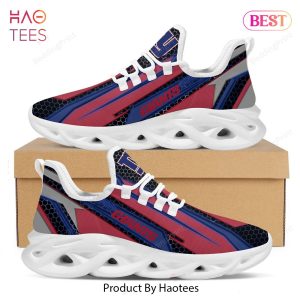 New York Giants Geometric Hexagon Design Trending Black Blue Red Max Soul Shoes