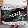 New York Jets Personalized White Green Grey Max Soul Shoes