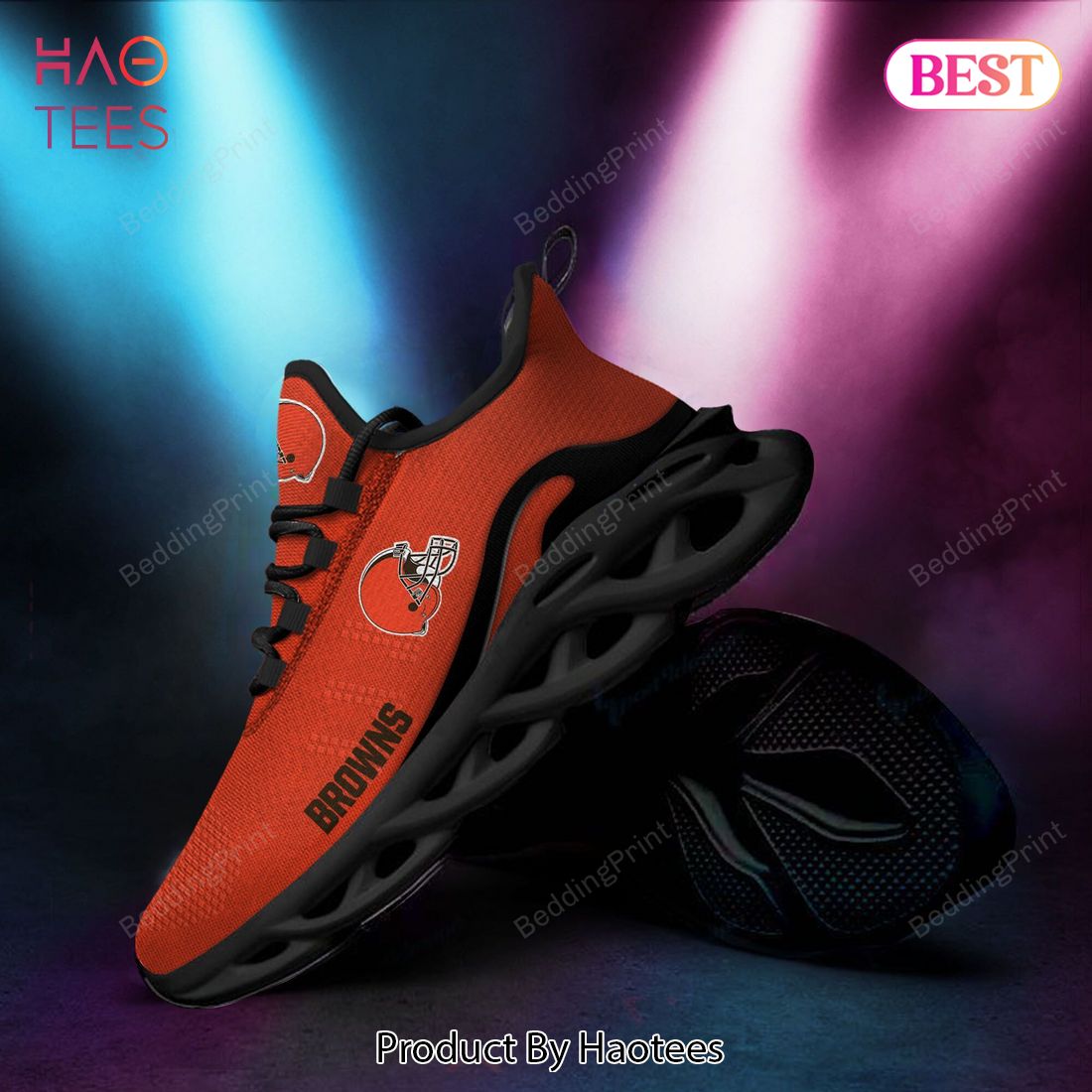 NFL Cleveland Browns New Trending Orange Color Max Soul Shoes
