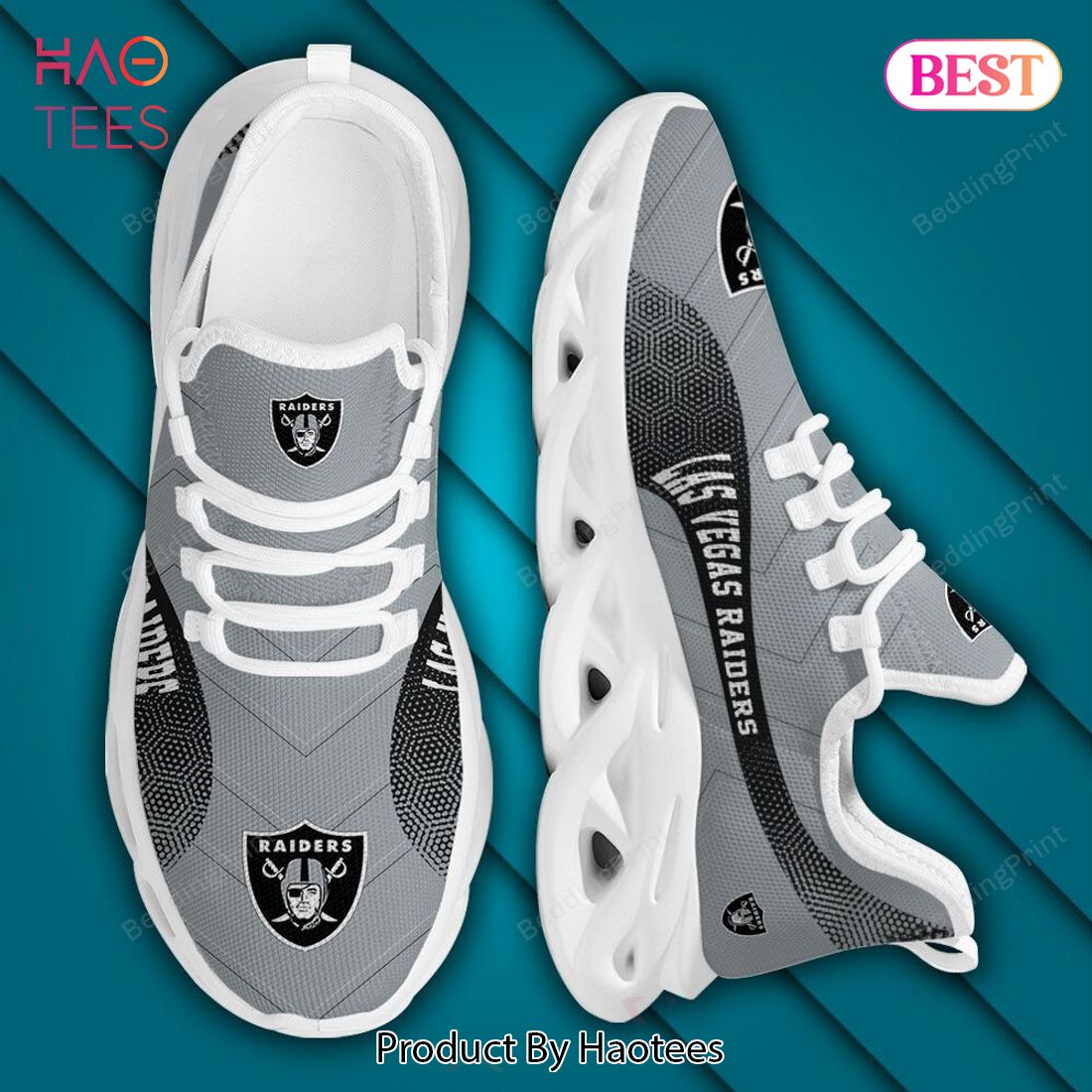 NFL Las Vegas Raiders Grey Color Max Soul Shoes