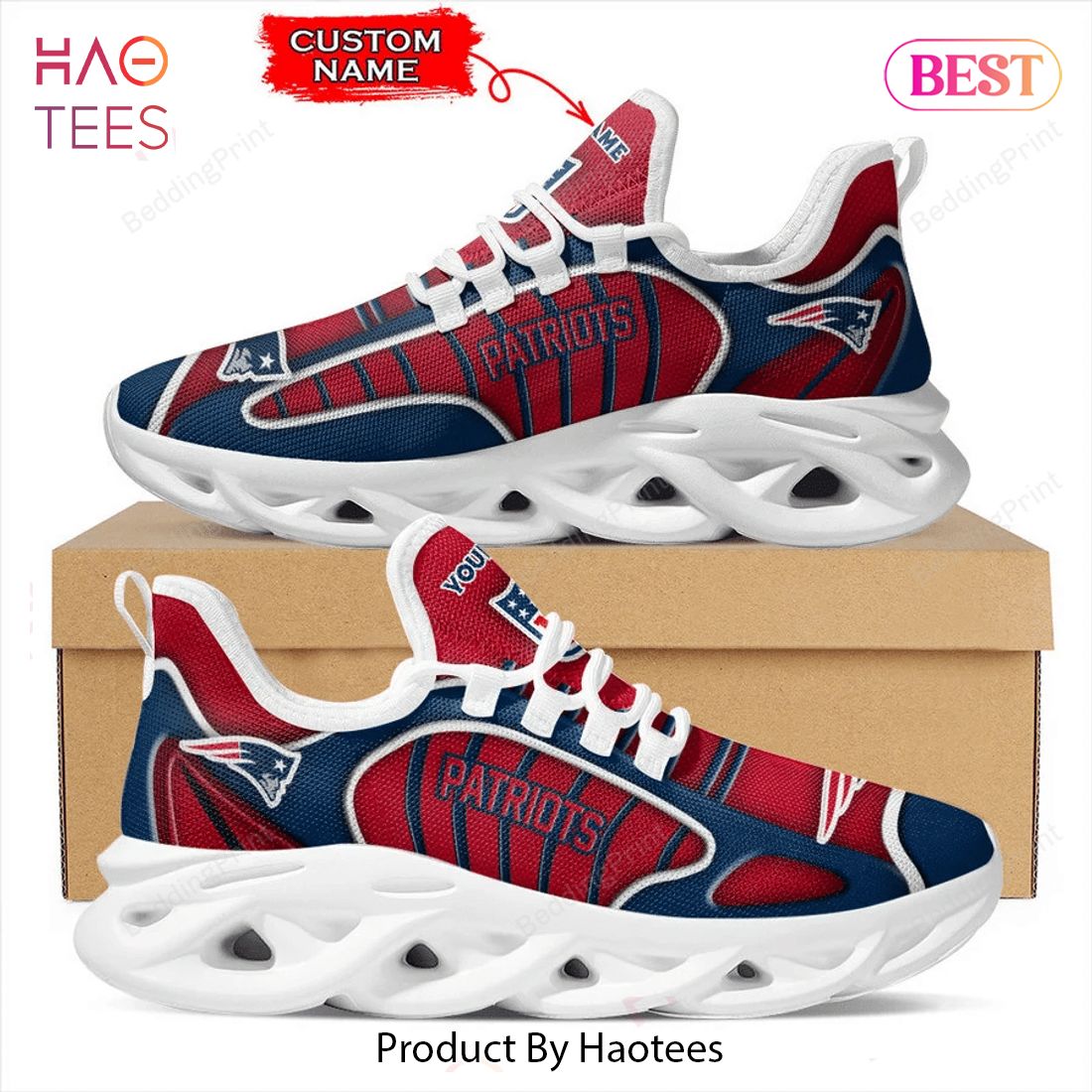 NFL New England Patriots Red Mix Blue Max Soul Shoes