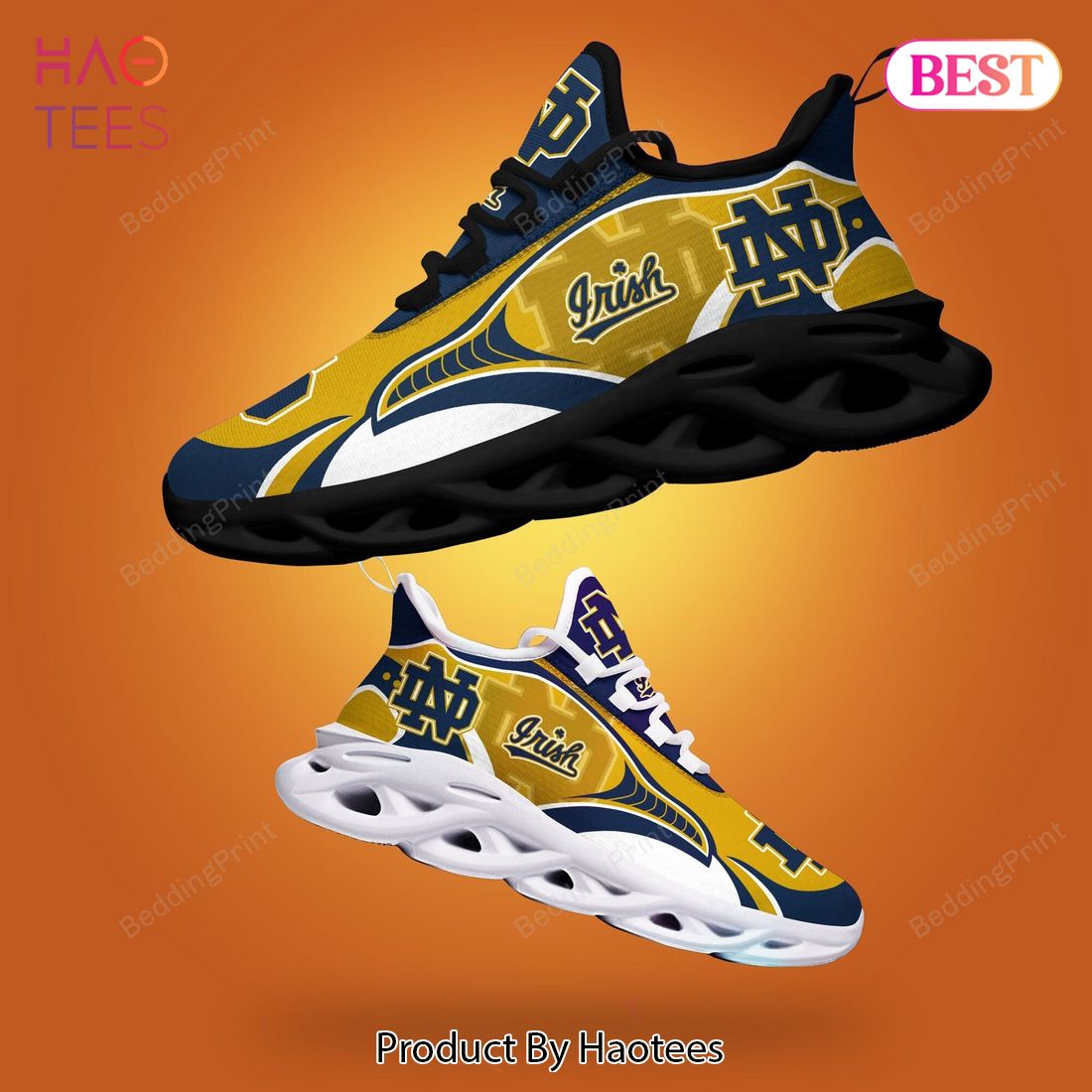 Notre Dame Fighting Irish NCAA Gold Blue White Max Soul Shoes